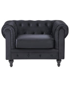 Armchair CHESTERFIELD Velvet Black