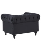 Armchair CHESTERFIELD Velvet Black