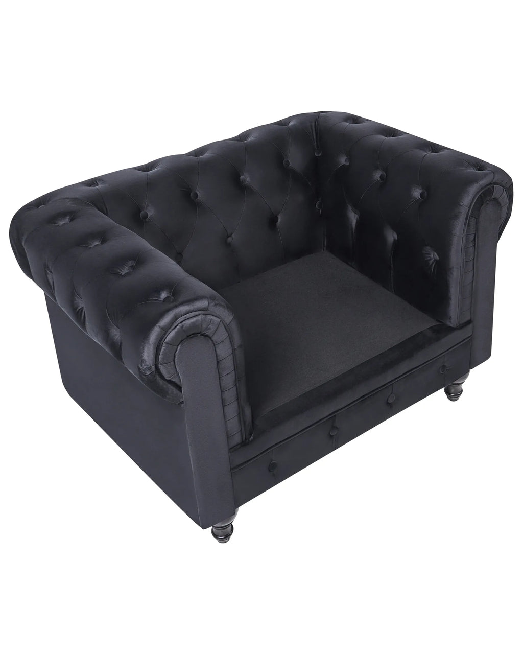 Armchair CHESTERFIELD Velvet Black