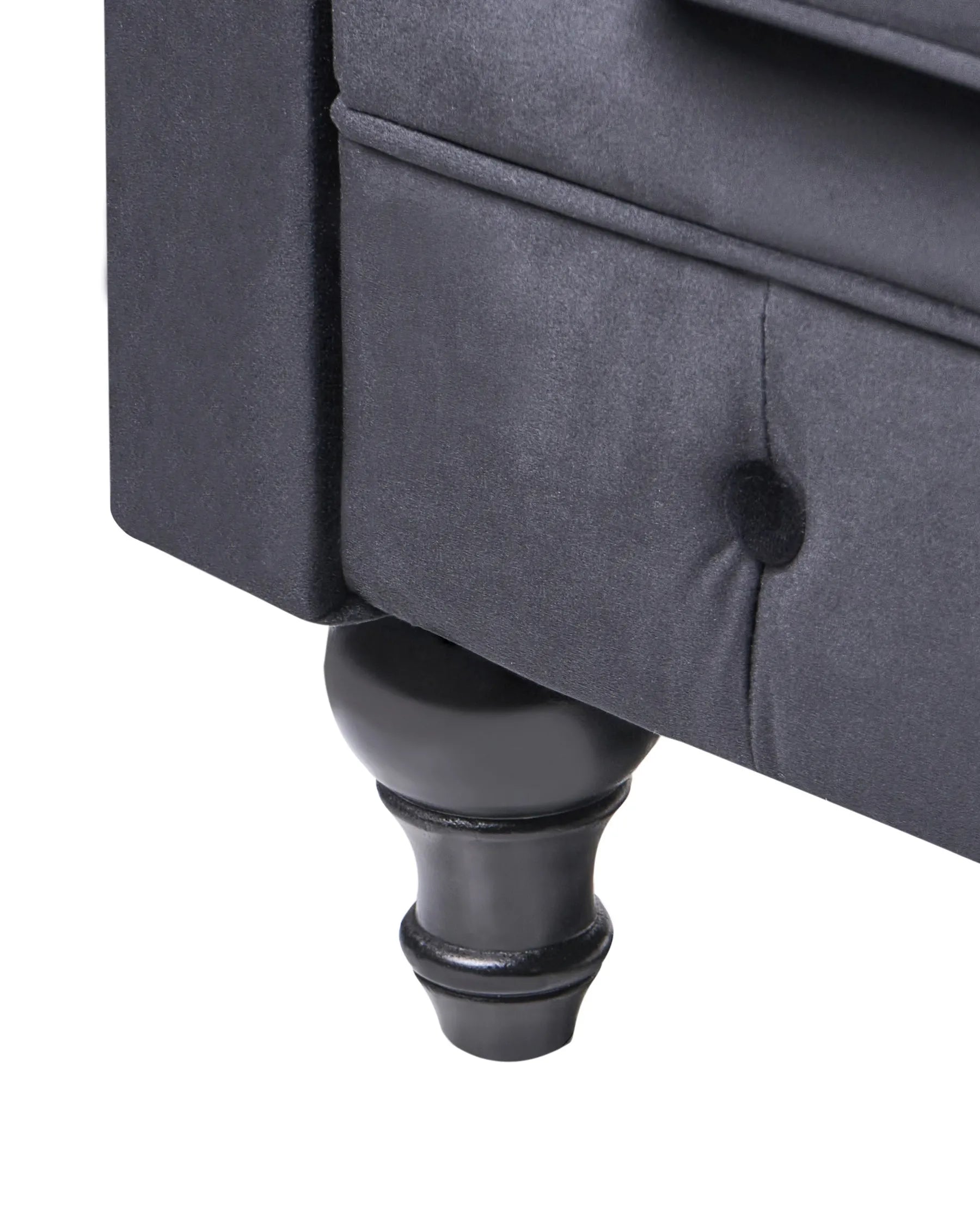 Armchair CHESTERFIELD Velvet Black