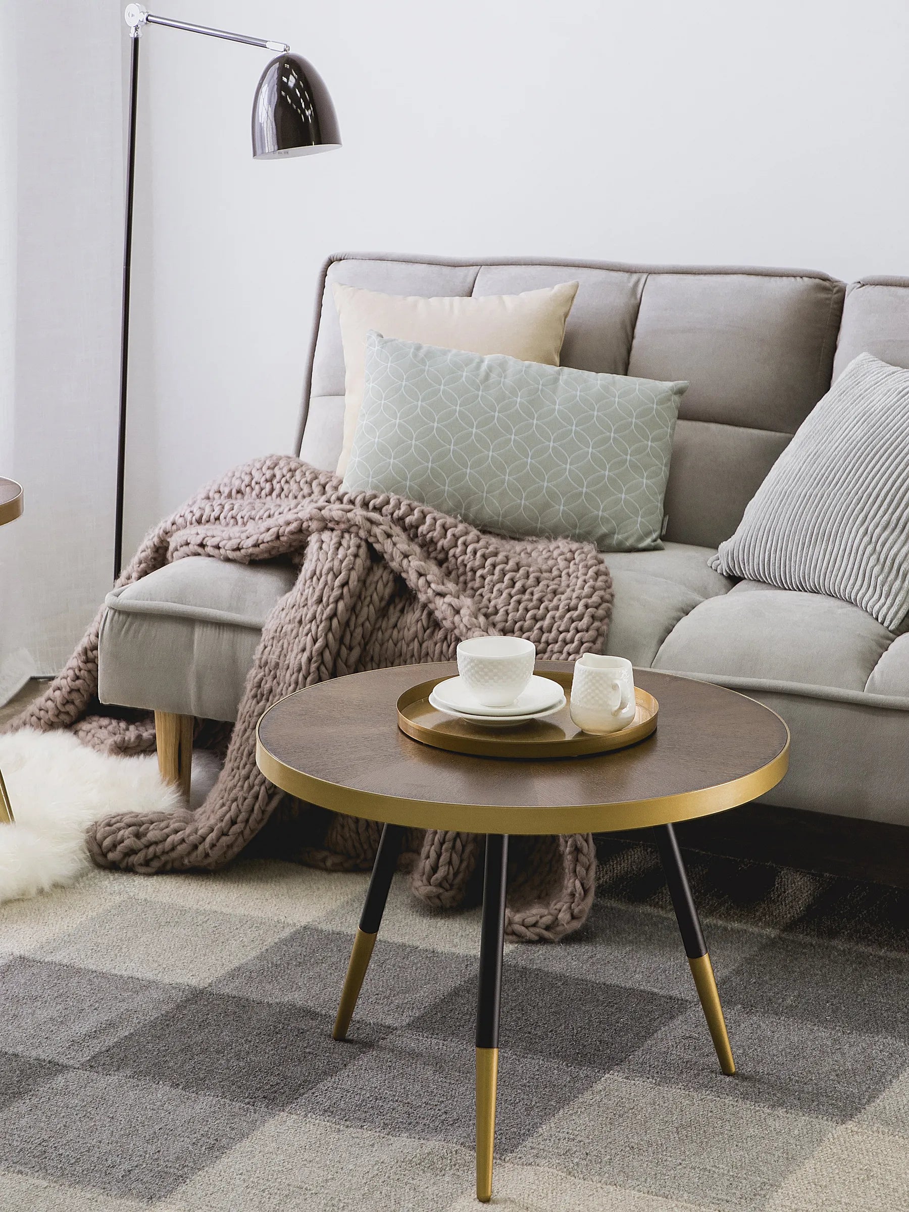 Coffee Table RAMONA Dark Ash Wood