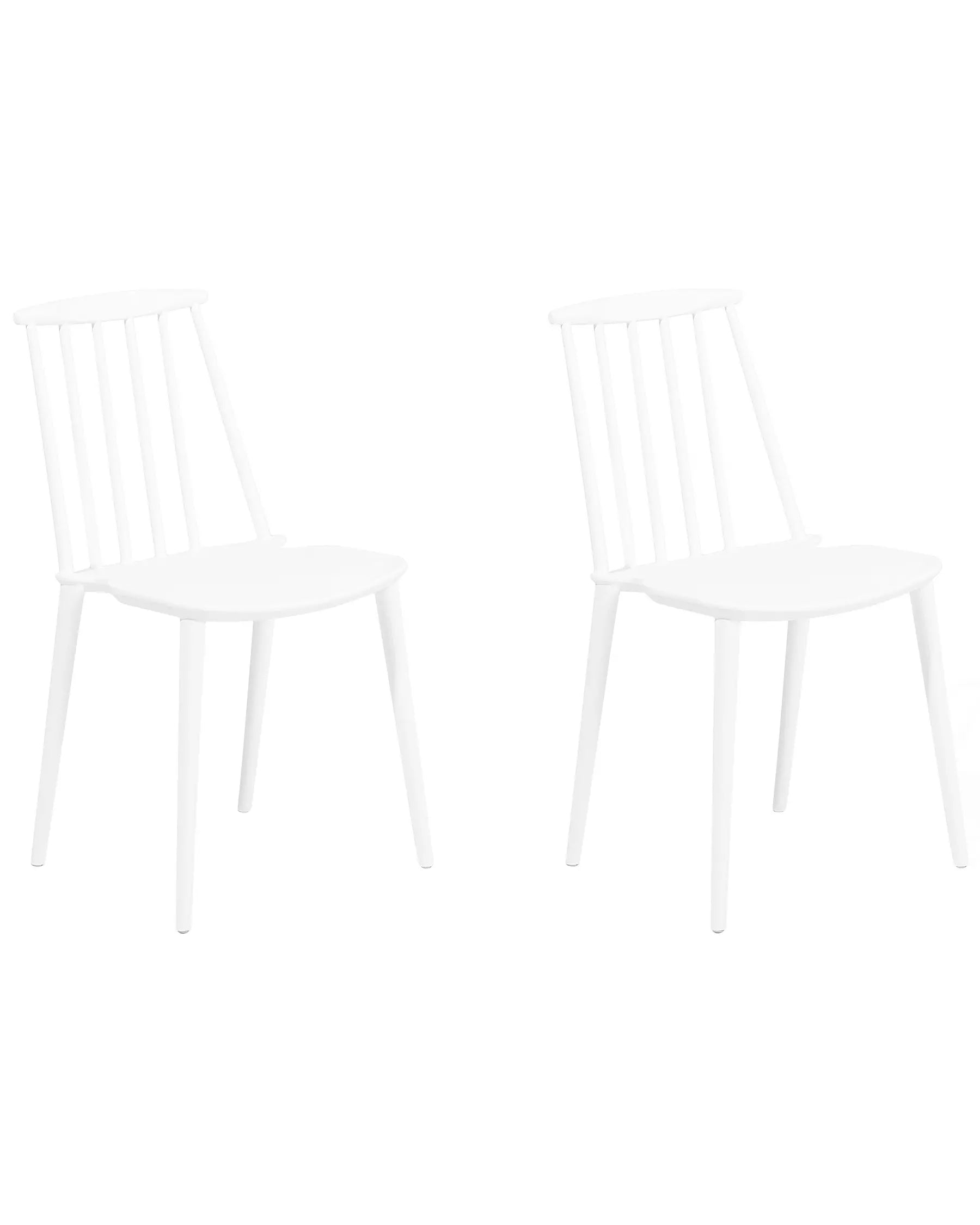 Set of 2 Dining Chairs VENTNOR White