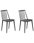 Set of 2 Dining Chairs VENTNOR Black