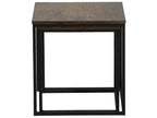 Set of 2 Side Tables DENNY Dark Brown