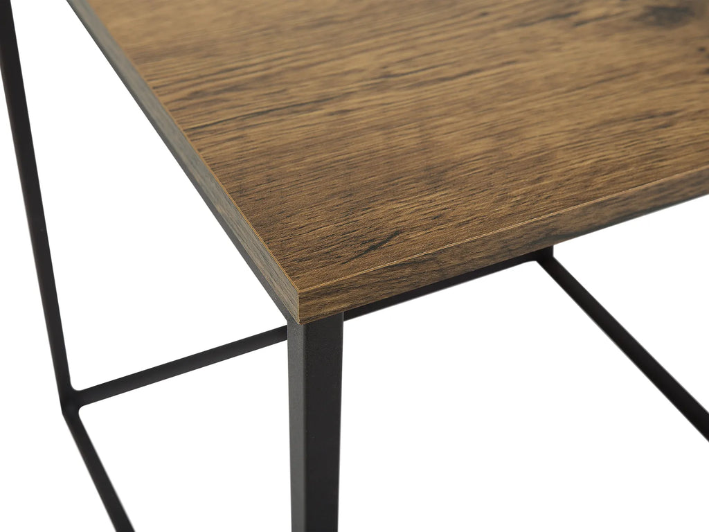 Set of 2 Side Tables DENNY Dark Brown