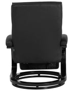 Recliner Chair MIGHT with Footrest Faux Leather Black