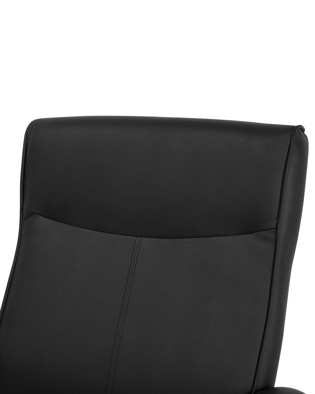Recliner Chair MIGHT with Footrest Faux Leather Black