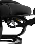 Recliner Chair MIGHT with Footrest Faux Leather Black