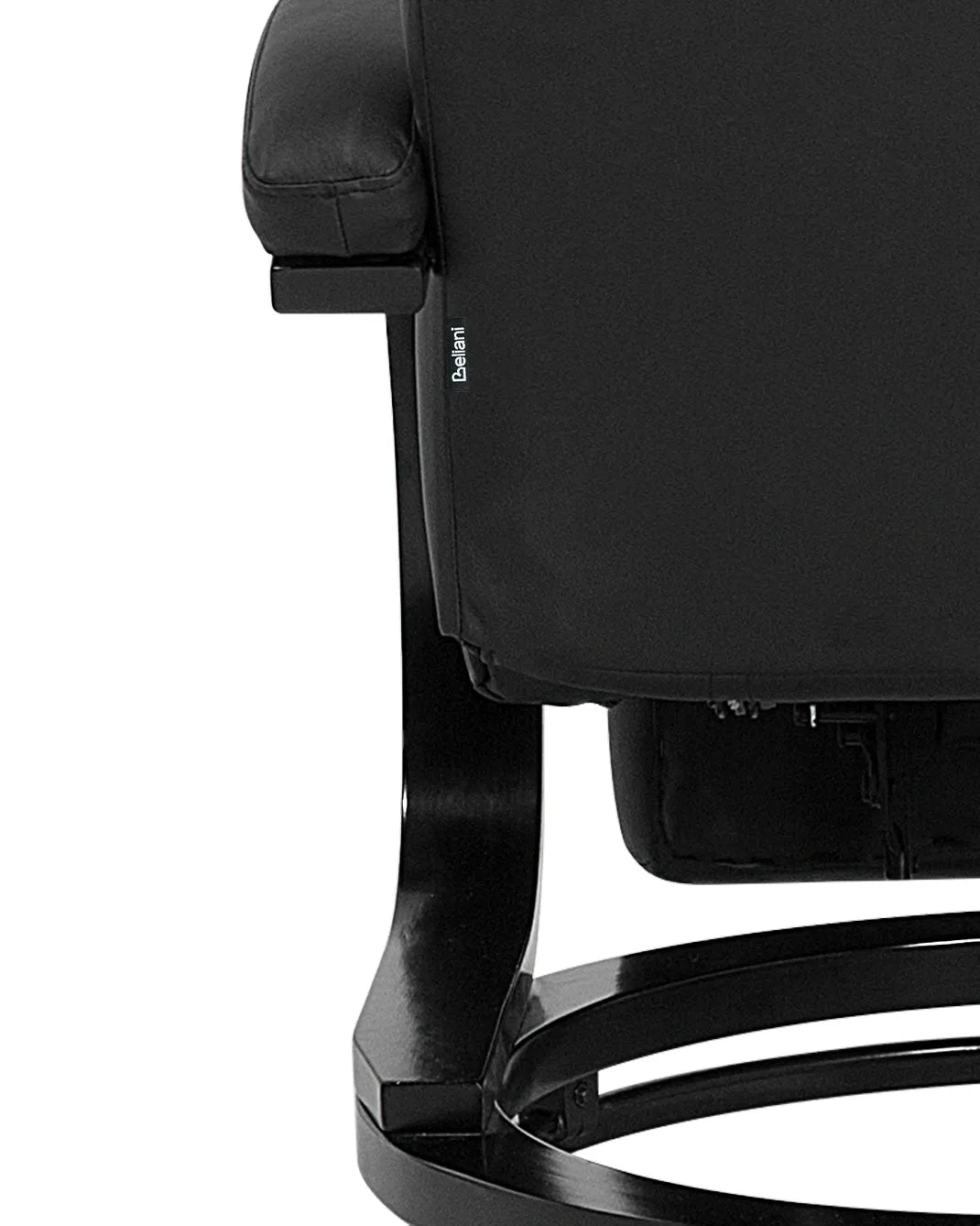 Recliner Chair MIGHT with Footrest Faux Leather Black