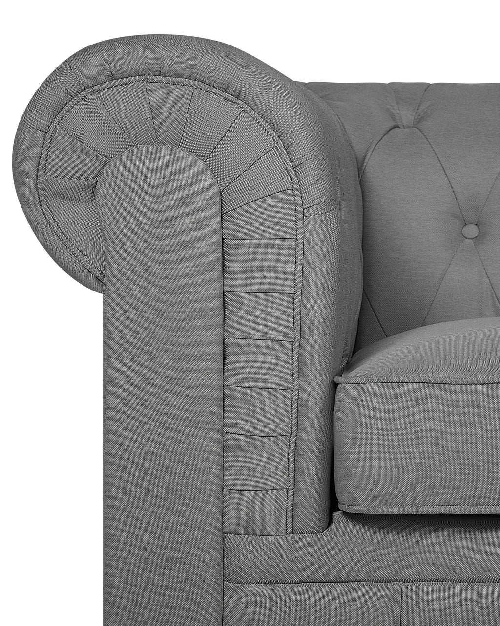 Armchair CHESTERFIELD Fabric Light Grey
