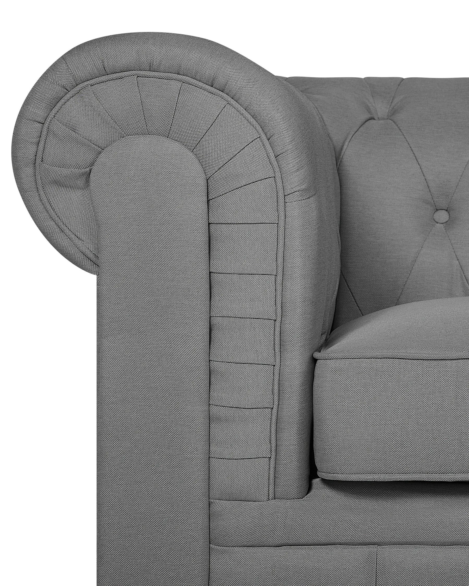 Armchair CHESTERFIELD Fabric Light Grey