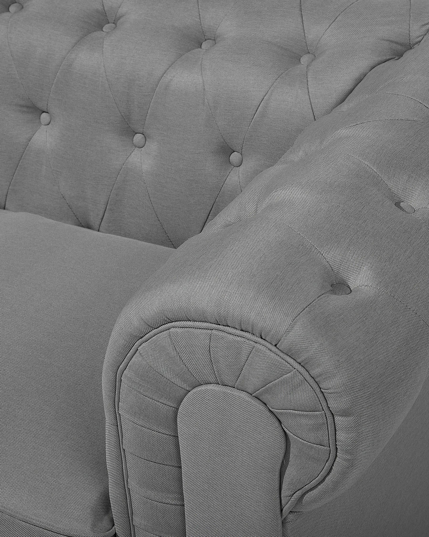 Armchair CHESTERFIELD Fabric Light Grey
