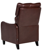 Recliner Chair ROYSTON with Footrest Faux Leather Dark Brown