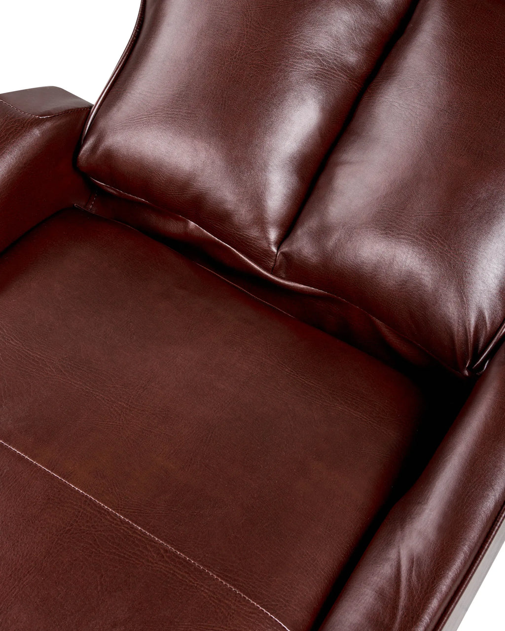 Recliner Chair ROYSTON with Footrest Faux Leather Dark Brown