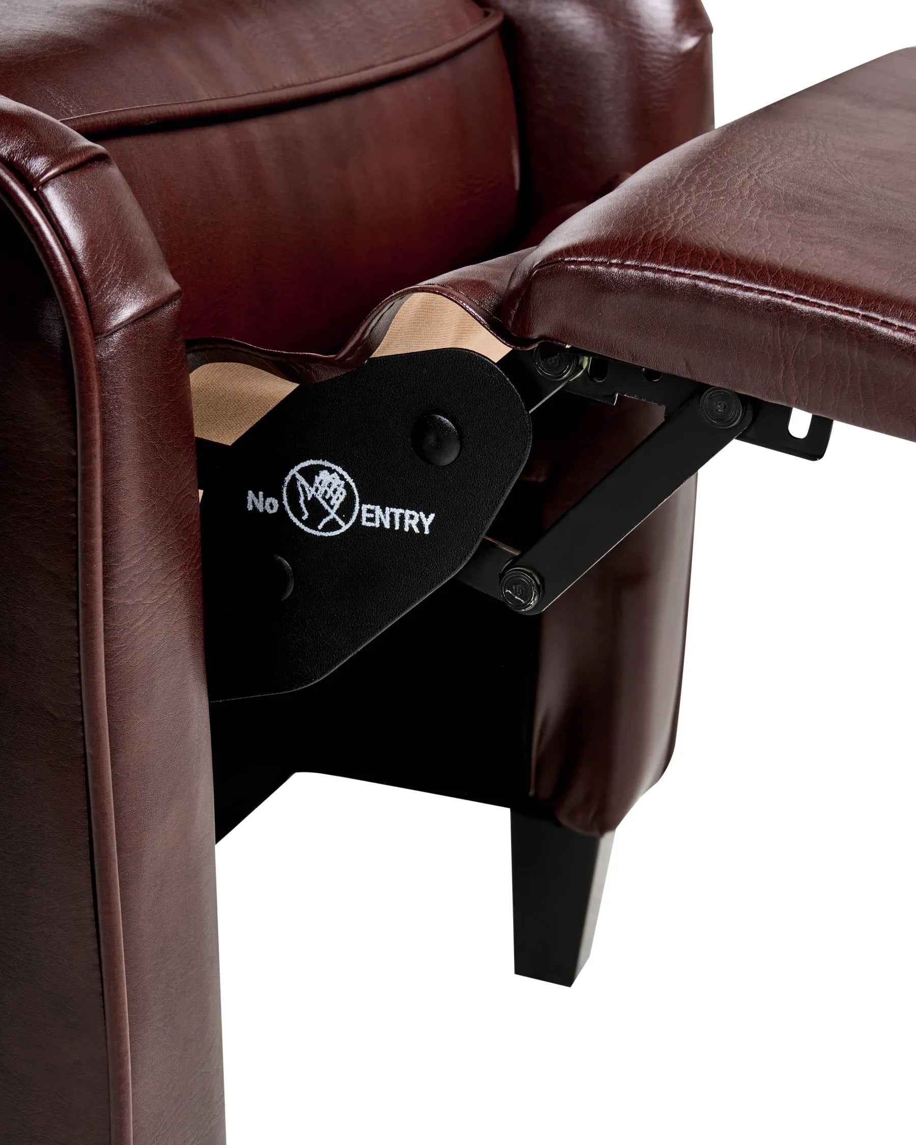 Recliner Chair ROYSTON with Footrest Faux Leather Dark Brown