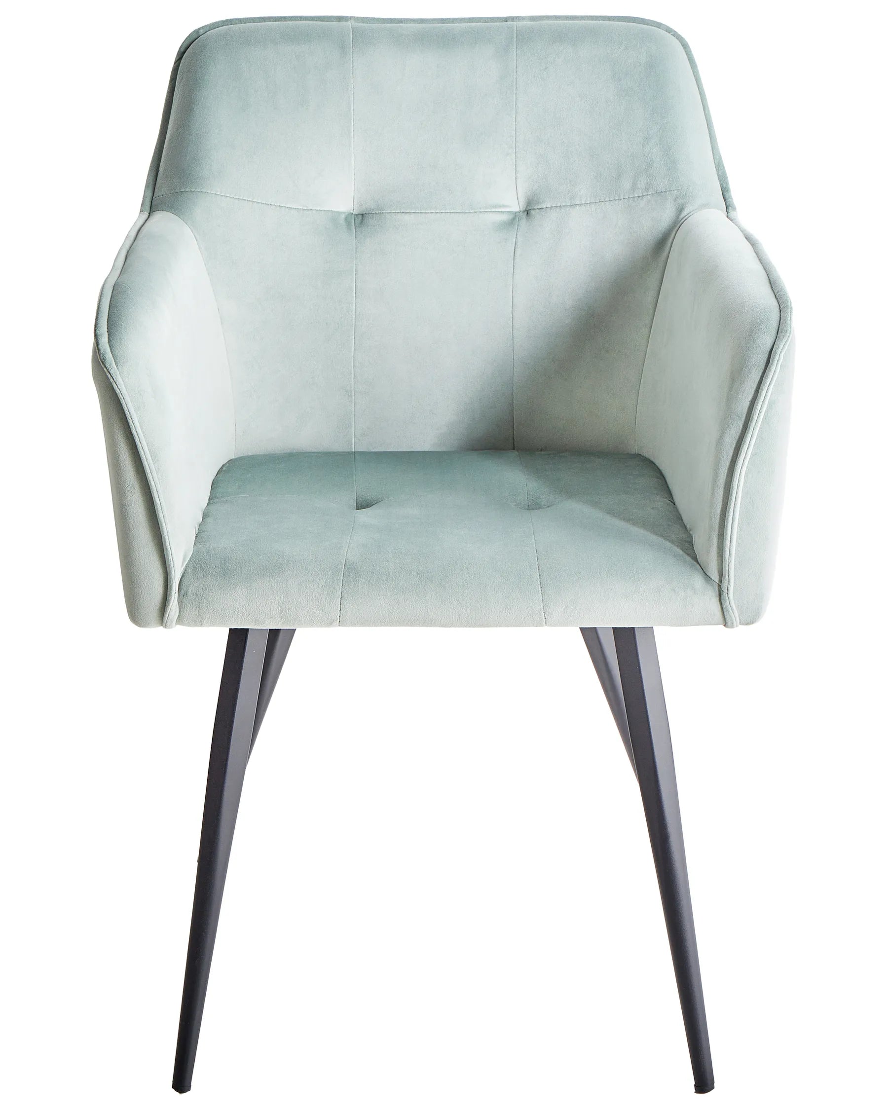 Set of 2 Dining Chairs JASMIN Velvet Mint Green