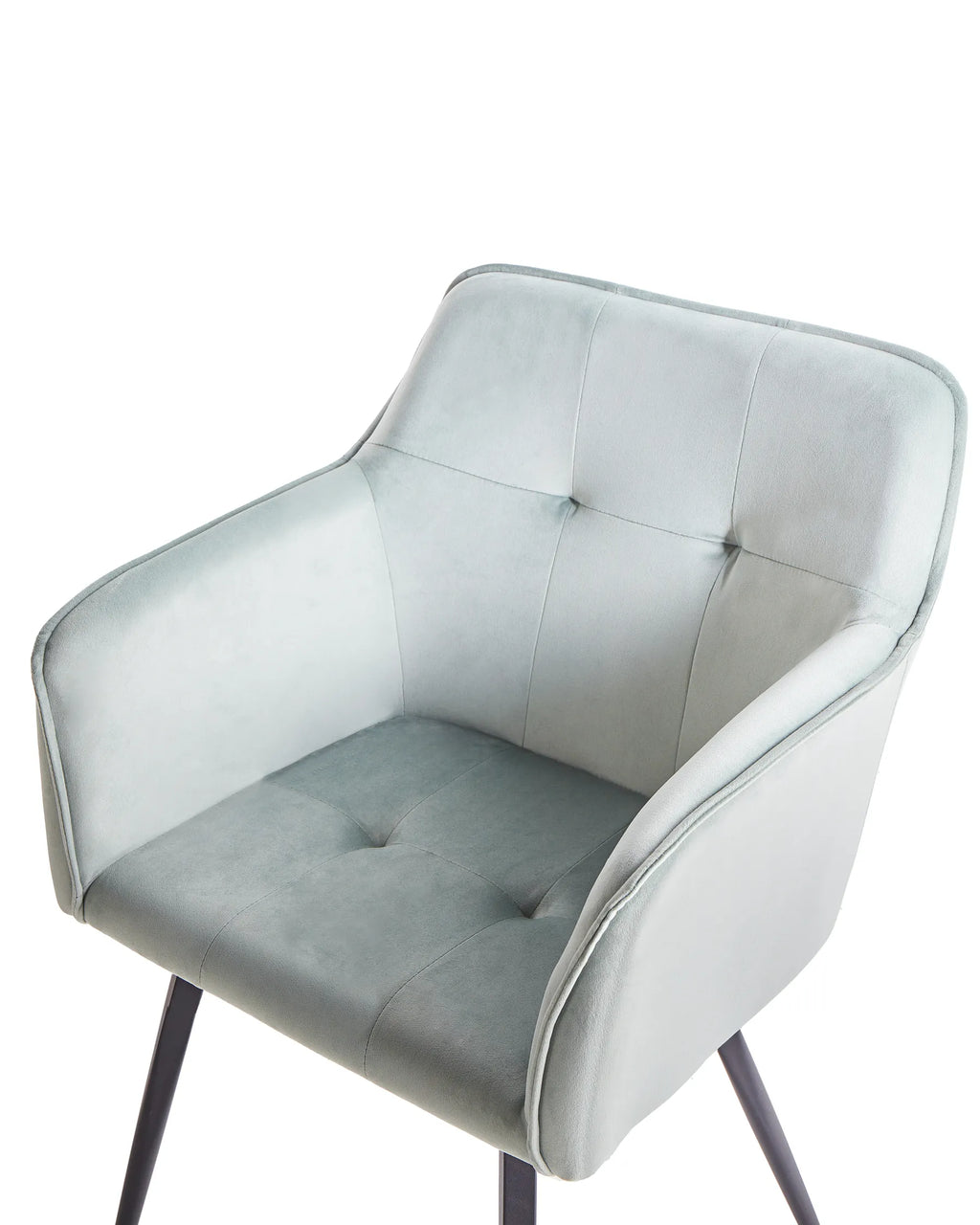 Set of 2 Dining Chairs JASMIN Velvet Mint Green