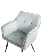 Set of 2 Dining Chairs JASMIN Velvet Mint Green