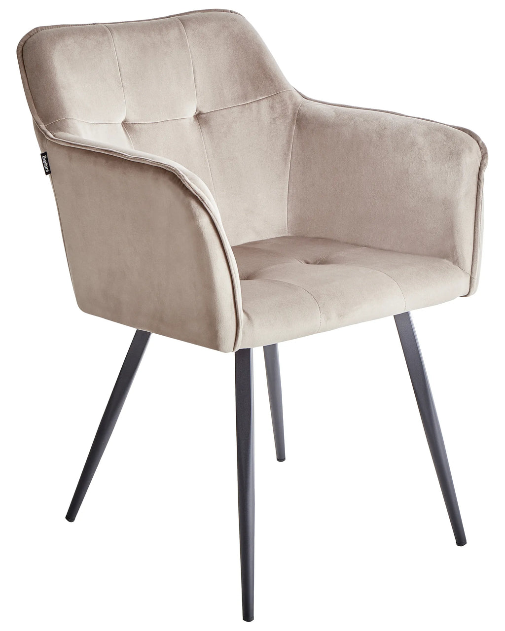 Set of 2 Dining Chairs JASMIN Velvet Taupe