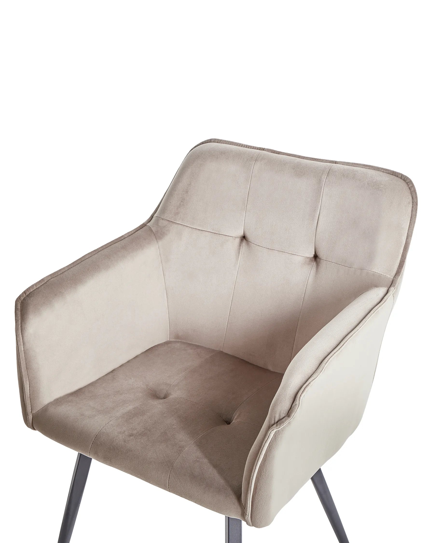 Set of 2 Dining Chairs JASMIN Velvet Taupe