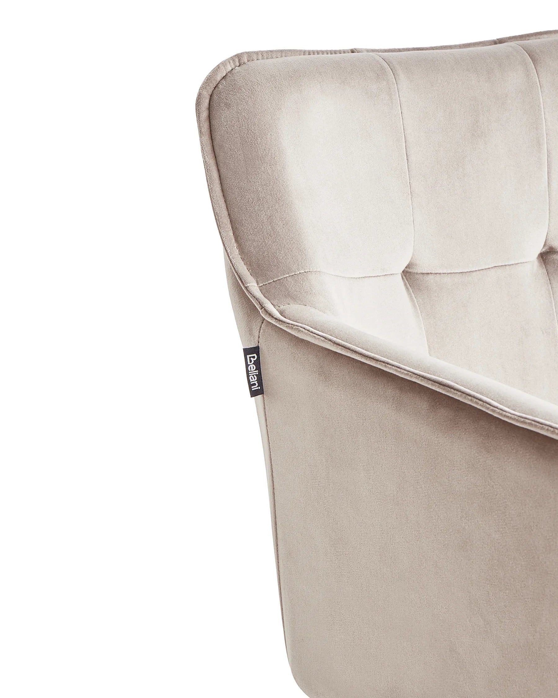 Set of 2 Dining Chairs JASMIN Velvet Taupe
