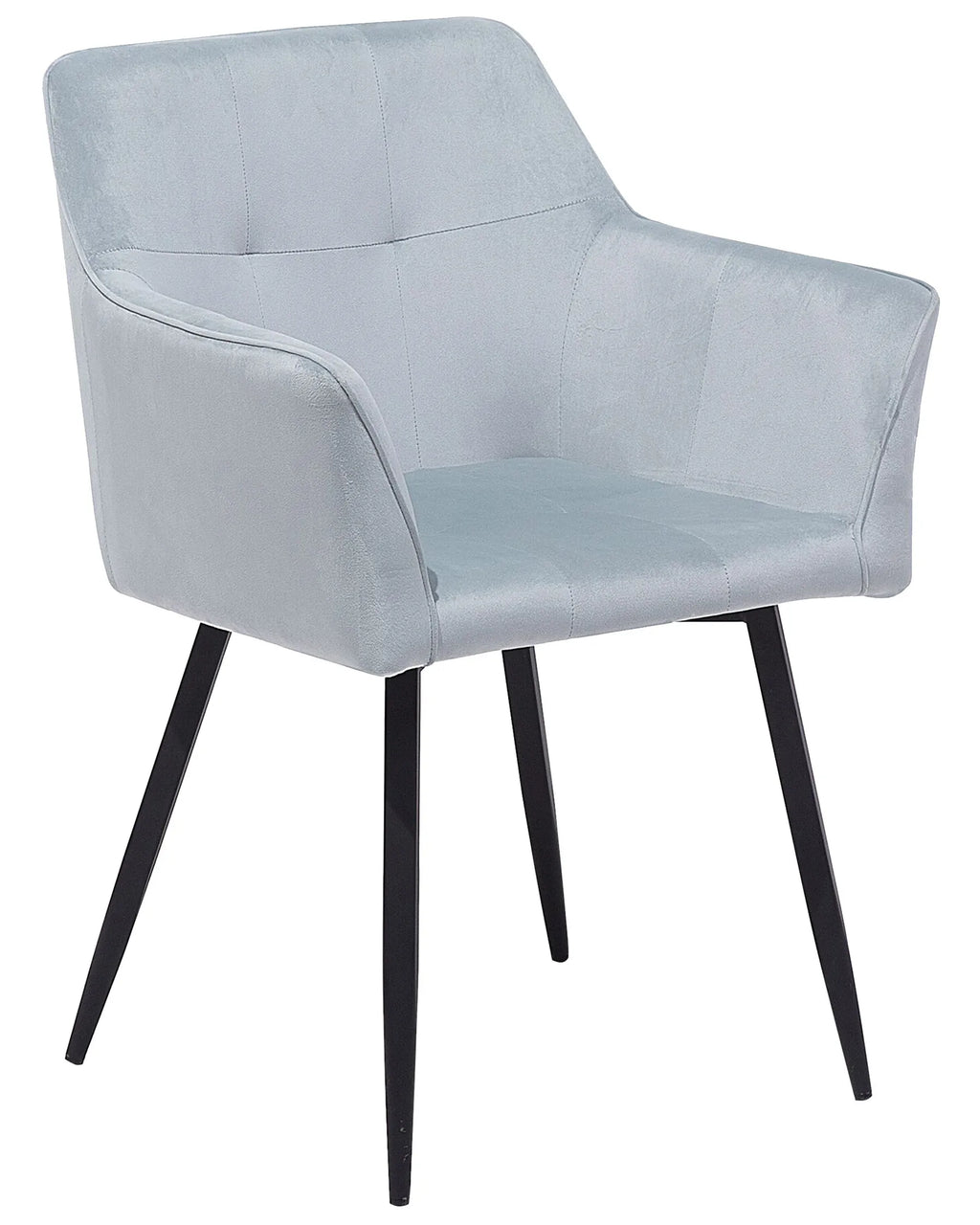 Set of 2 Dining Chairs JASMIN Velvet Light Grey