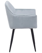 Set of 2 Dining Chairs JASMIN Velvet Light Grey