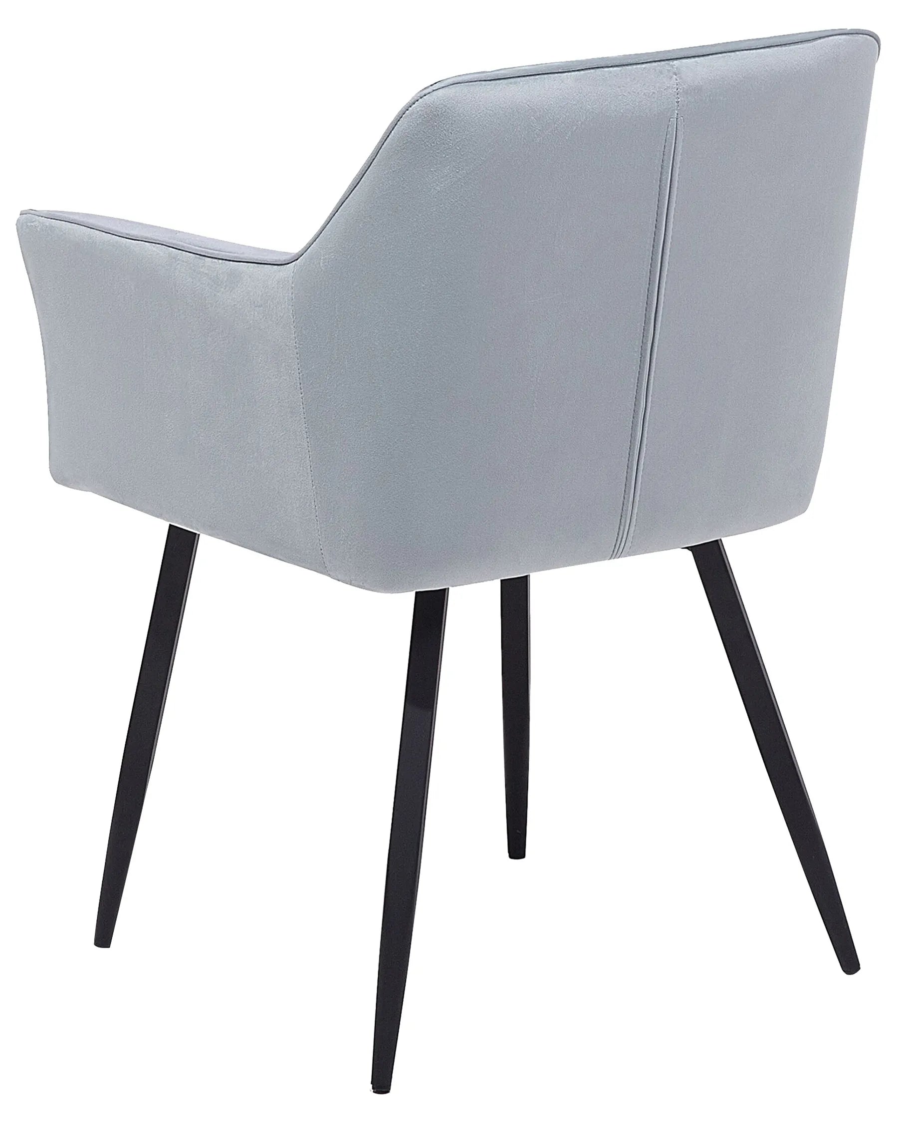 Set of 2 Dining Chairs JASMIN Velvet Light Grey