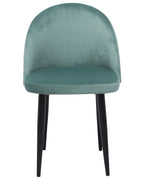 Set of 2 Dining Chairs VISALIA Velvet Mint Green