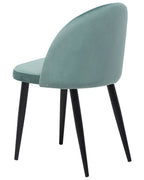 Set of 2 Dining Chairs VISALIA Velvet Mint Green