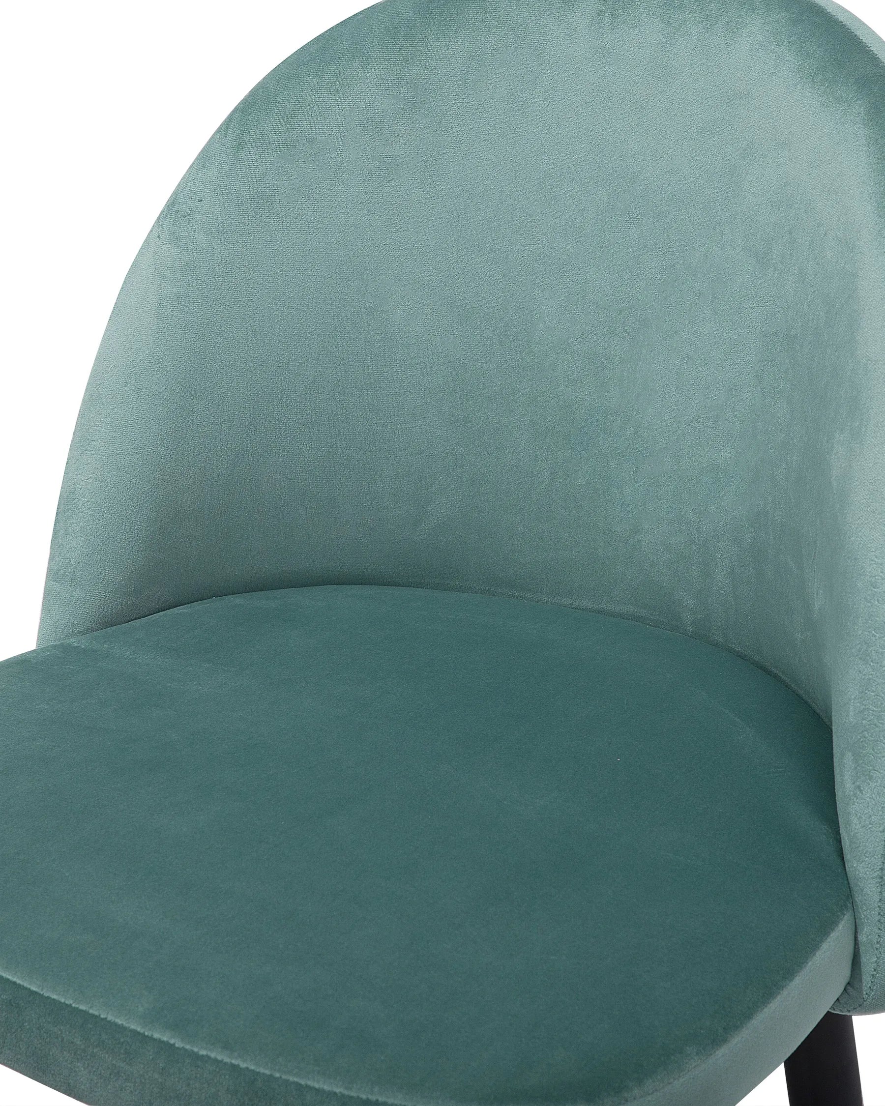 Set of 2 Dining Chairs VISALIA Velvet Mint Green