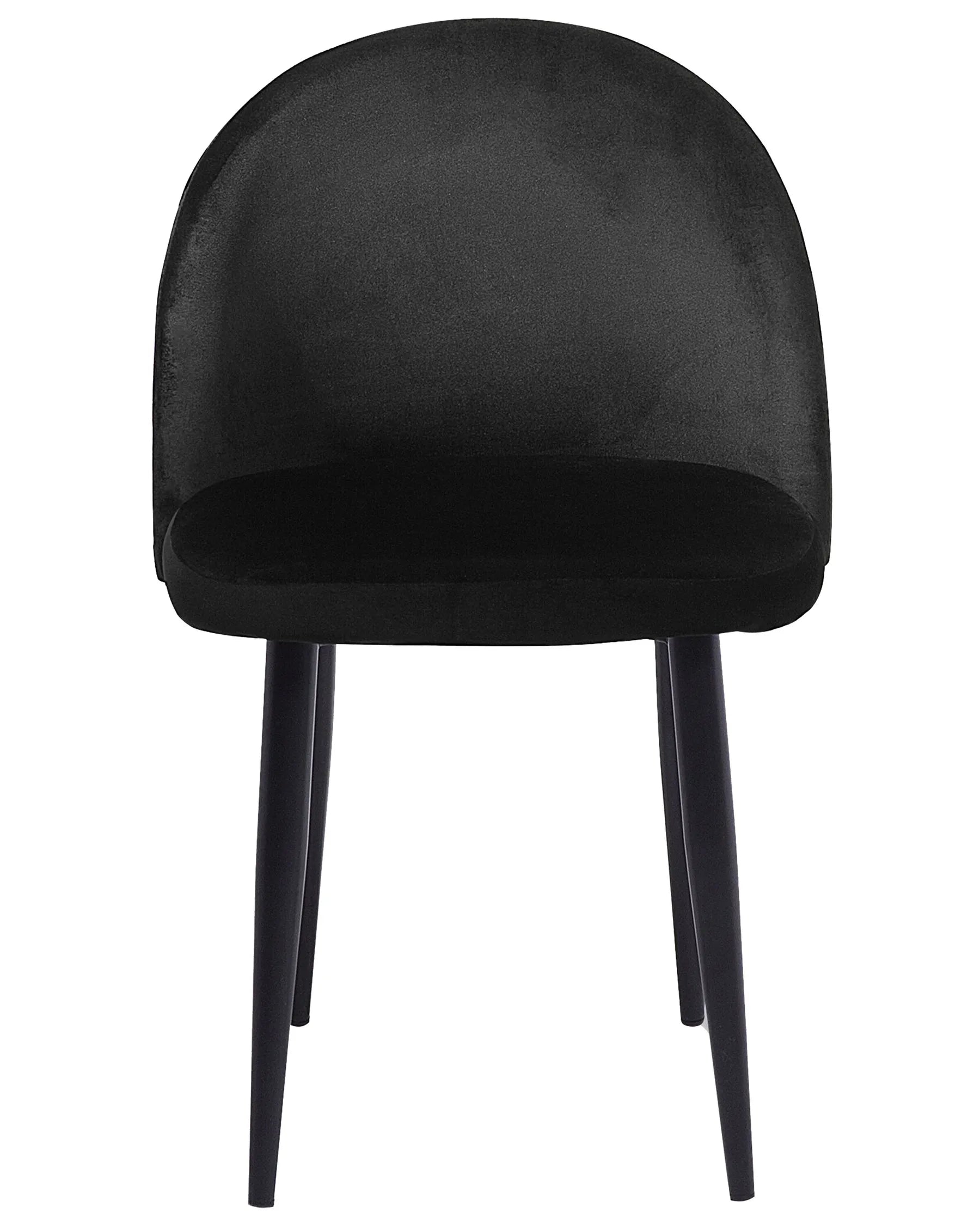 Set of 2 Dining Chairs VISALIA Velvet Black