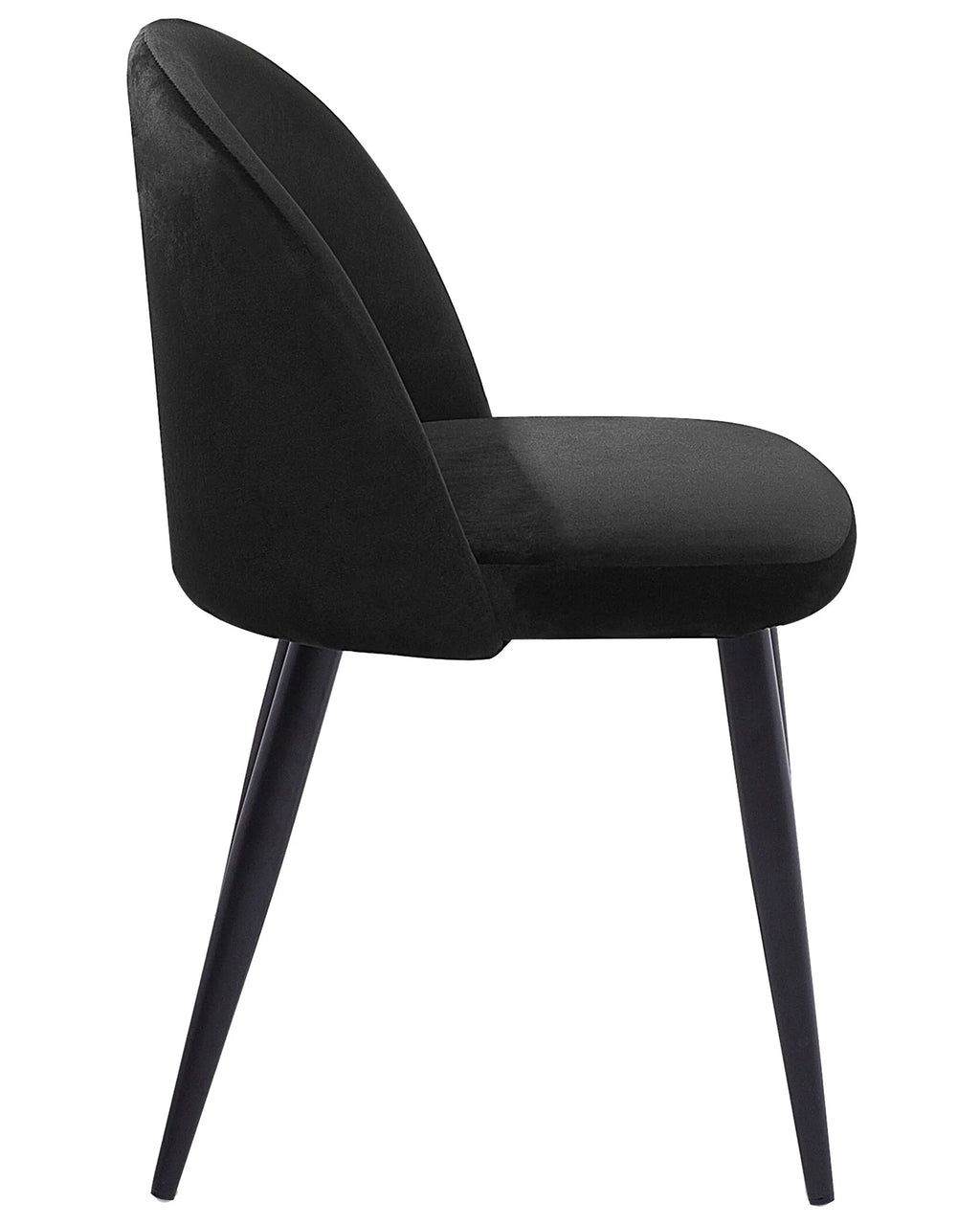 Set of 2 Dining Chairs VISALIA Velvet Black