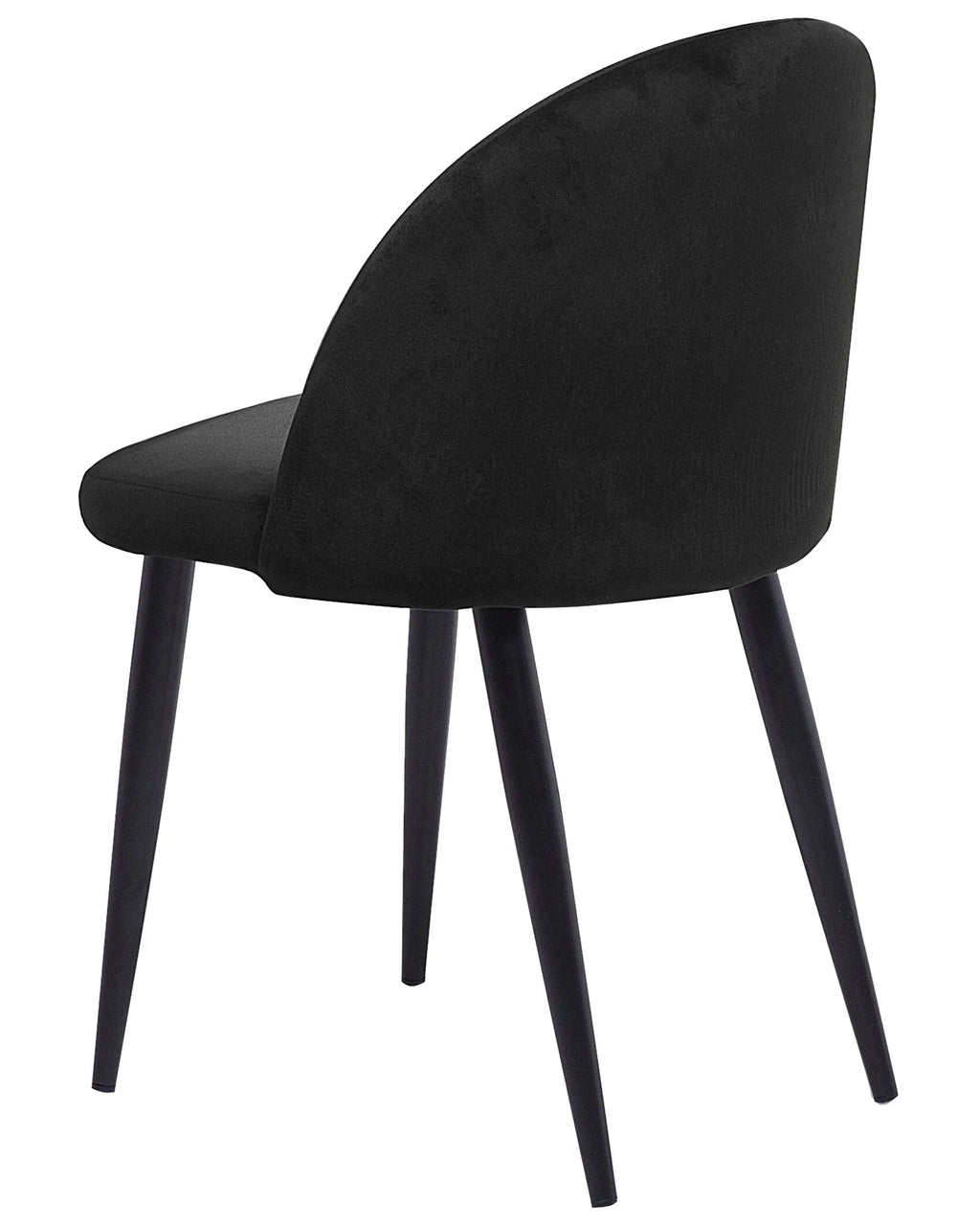 Set of 2 Dining Chairs VISALIA Velvet Black