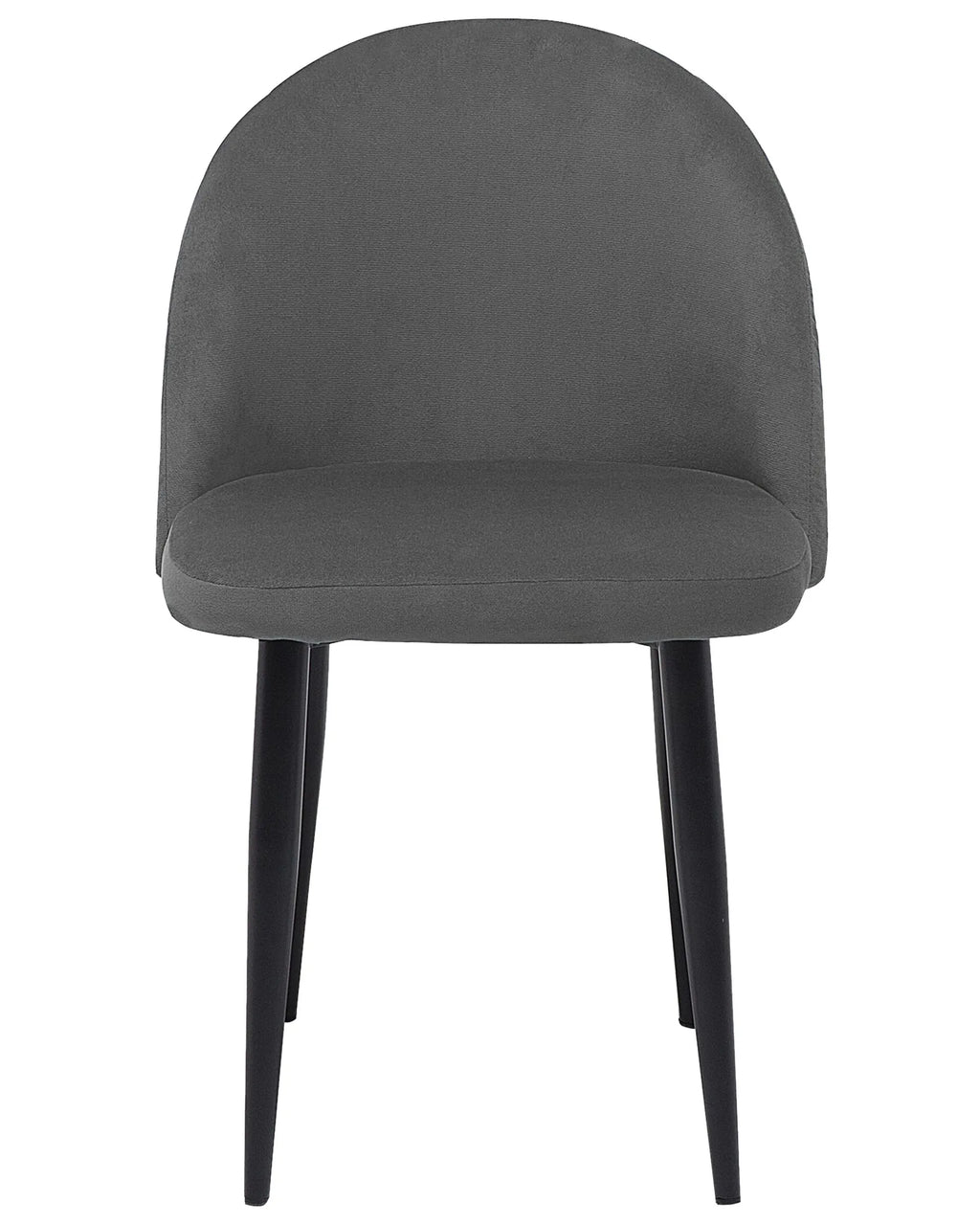 Set of 2 Dining Chairs VISALIA Velvet Grey