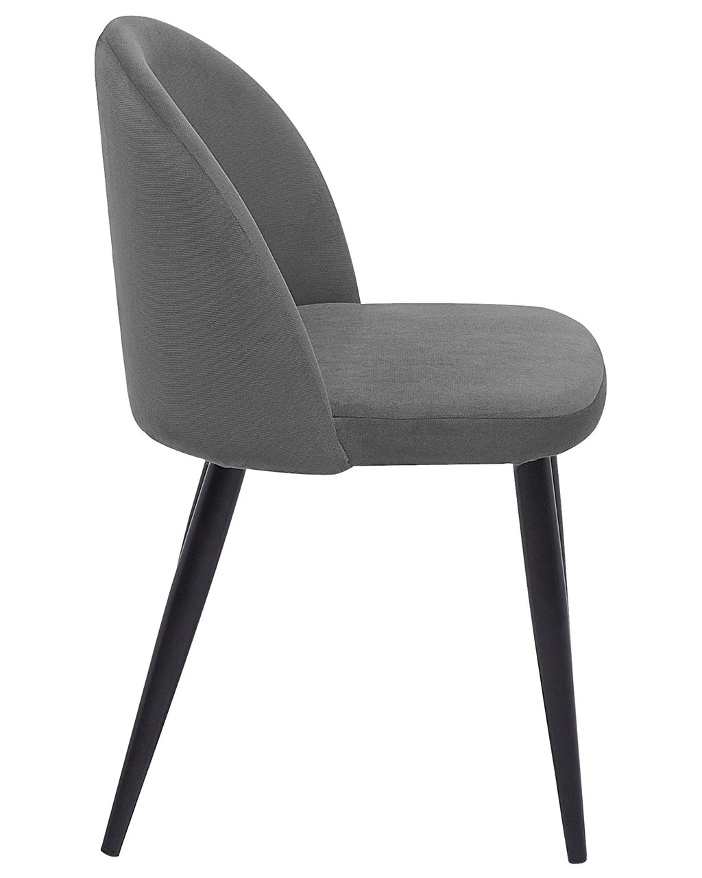 Set of 2 Dining Chairs VISALIA Velvet Grey