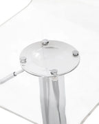 Set of 2 Bar Chairs LOTA Swivel Transparent — material and finish detail