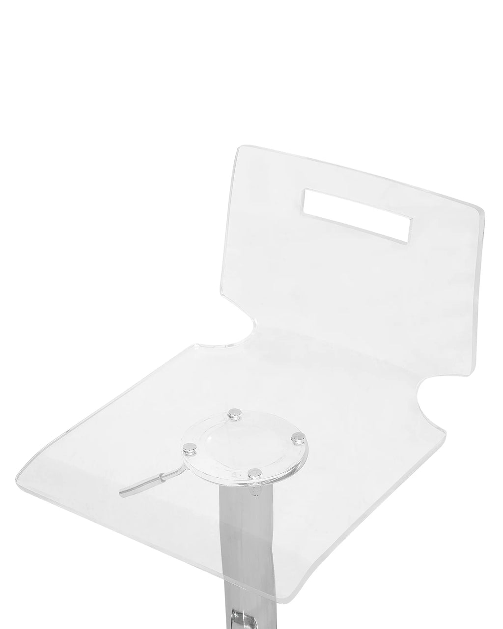 Set of 2 Bar Chairs LOTA Swivel Transparent — side product view