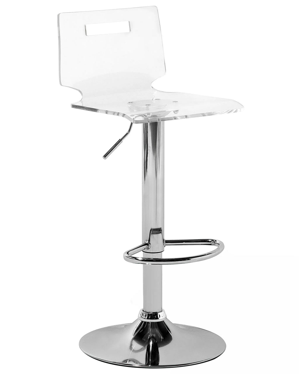 Set of 2 Bar Chairs LOTA Swivel Transparent — angled product view