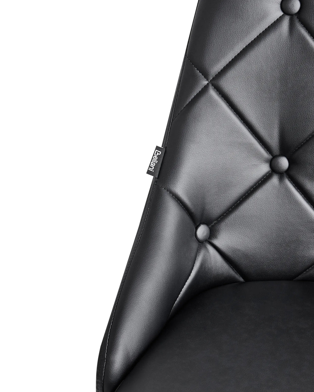 Set of 2 Dining Chairs VALERIE Faux Leather Black