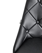 Set of 2 Dining Chairs VALERIE Faux Leather Black