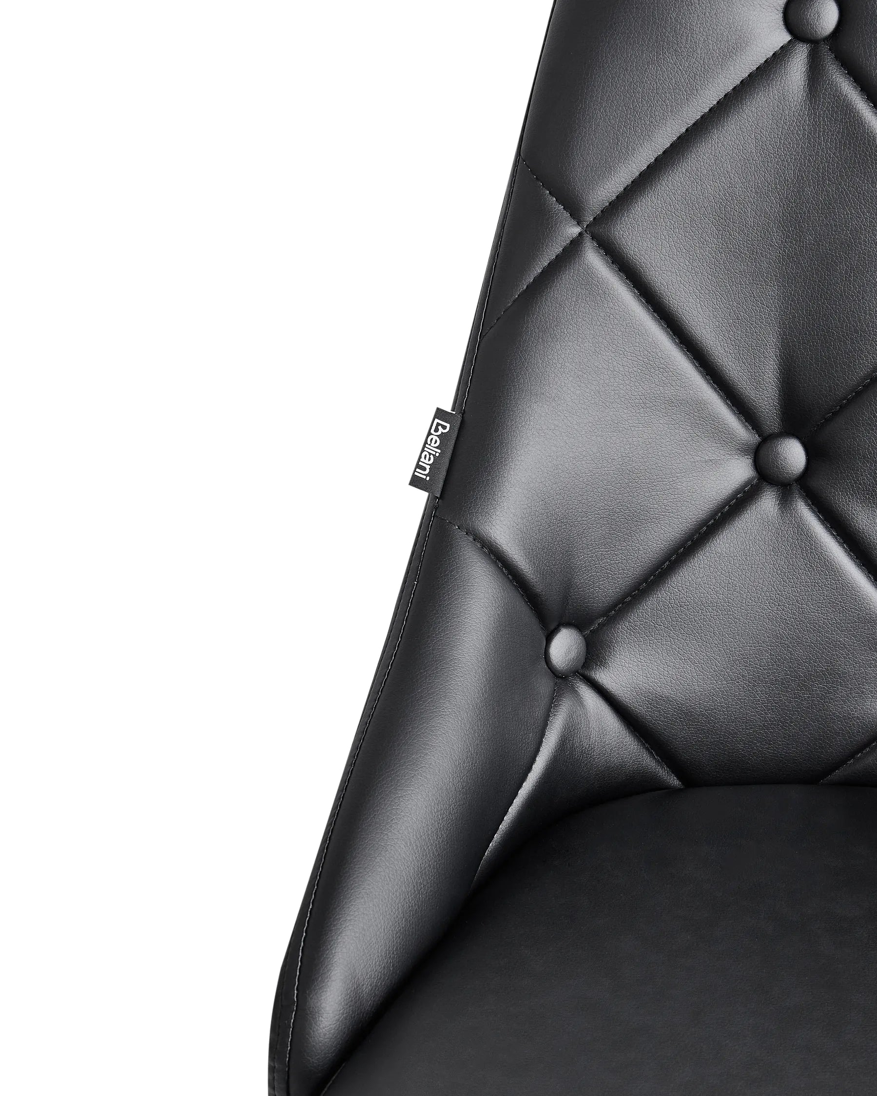 Set of 2 Dining Chairs VALERIE Faux Leather Black