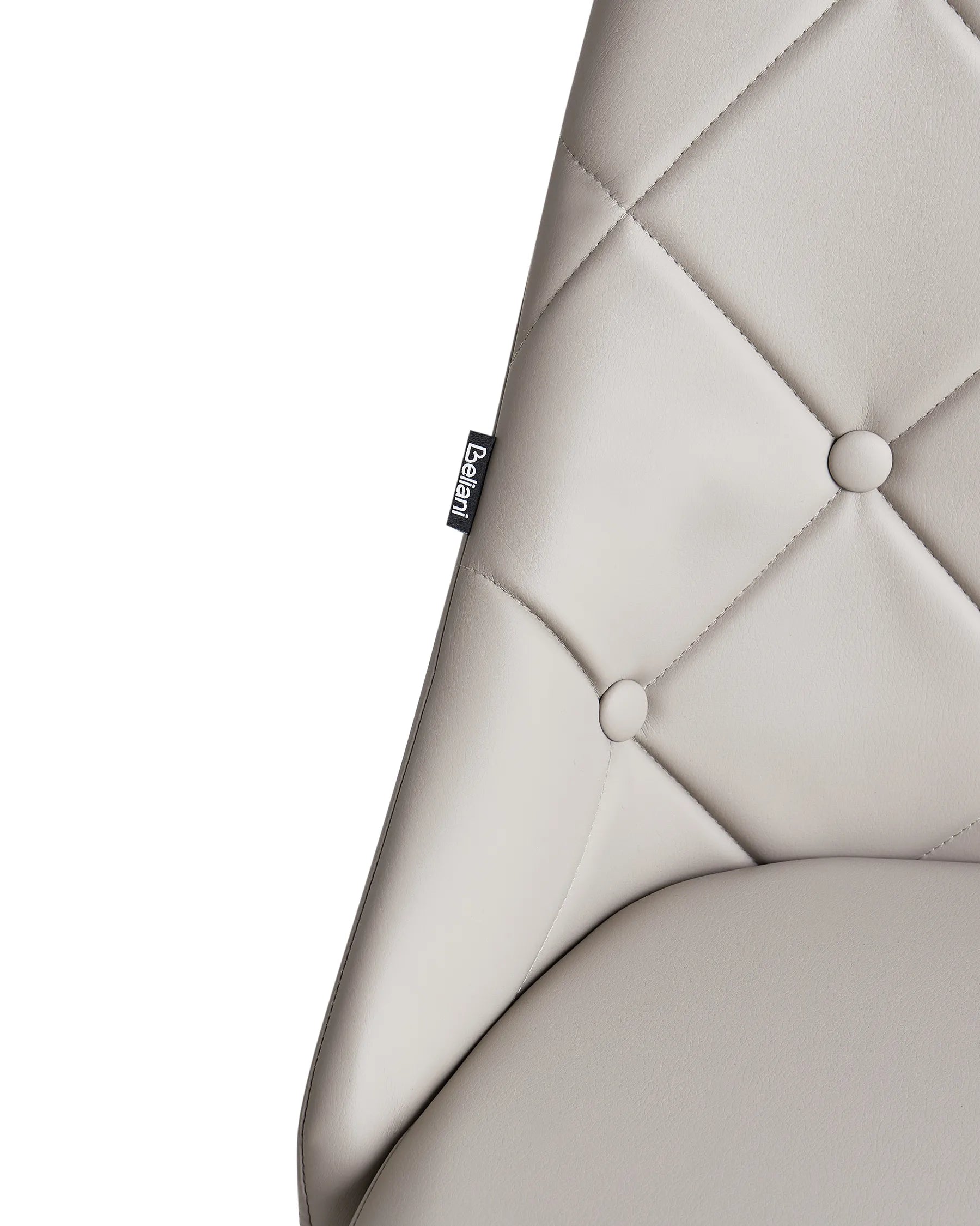 Set of 2 Dining Chairs VALERIE Faux Leather Light Grey