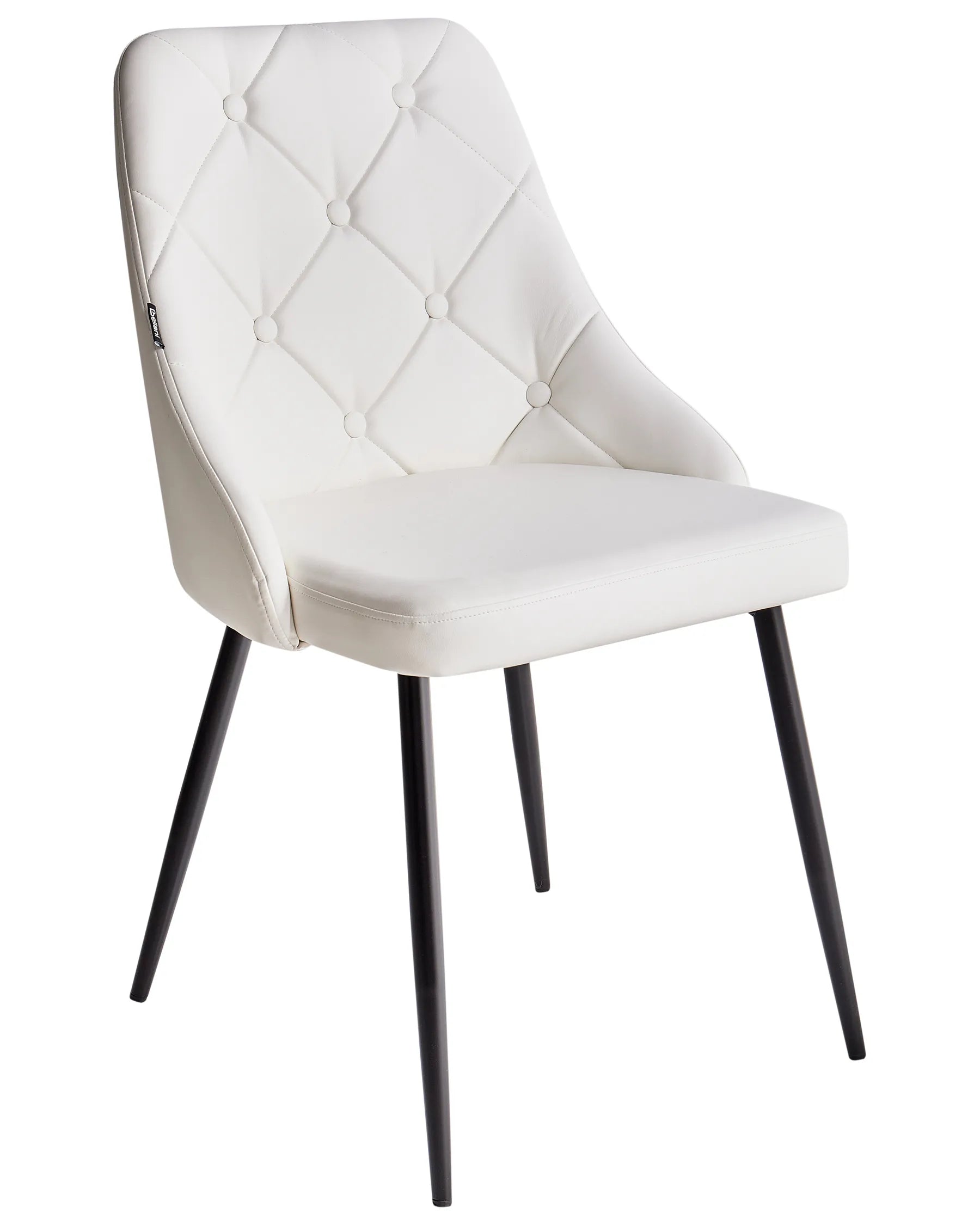 Set of 2 Dining Chairs VALERIE Faux Leather White