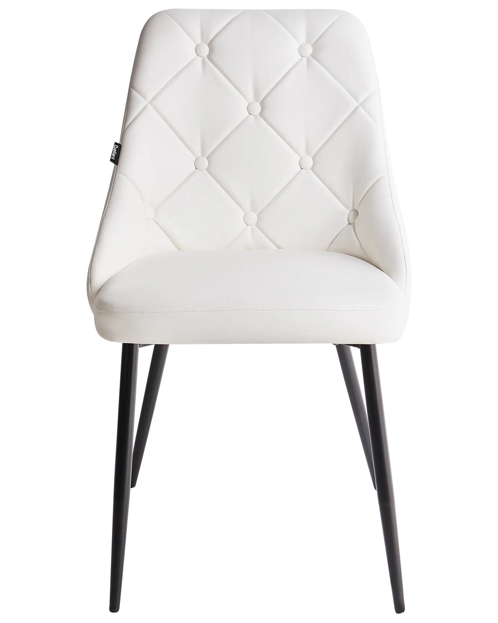 Set of 2 Dining Chairs VALERIE Faux Leather White