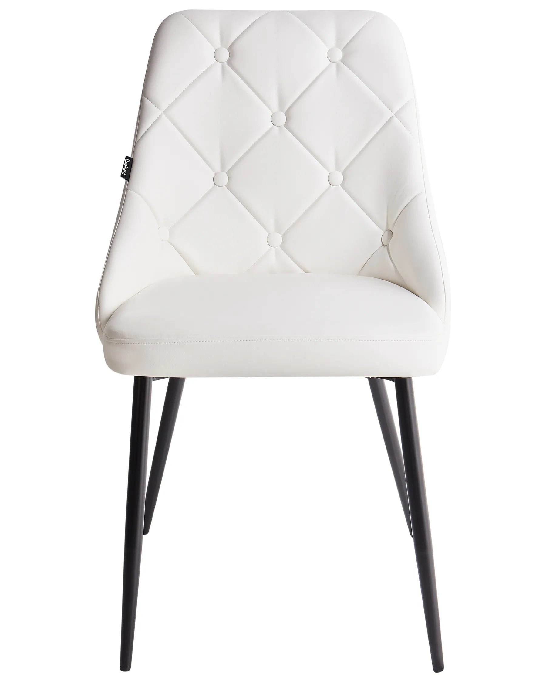 Set of 2 Dining Chairs VALERIE Faux Leather White