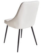 Set of 2 Dining Chairs VALERIE Faux Leather White