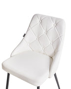 Set of 2 Dining Chairs VALERIE Faux Leather White