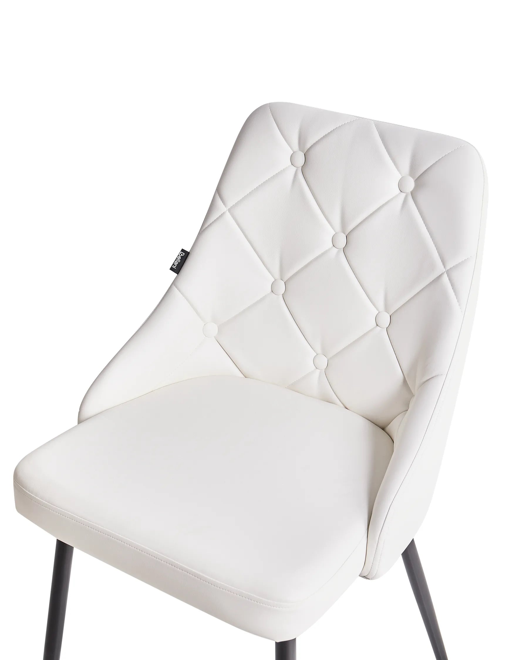 Set of 2 Dining Chairs VALERIE Faux Leather White