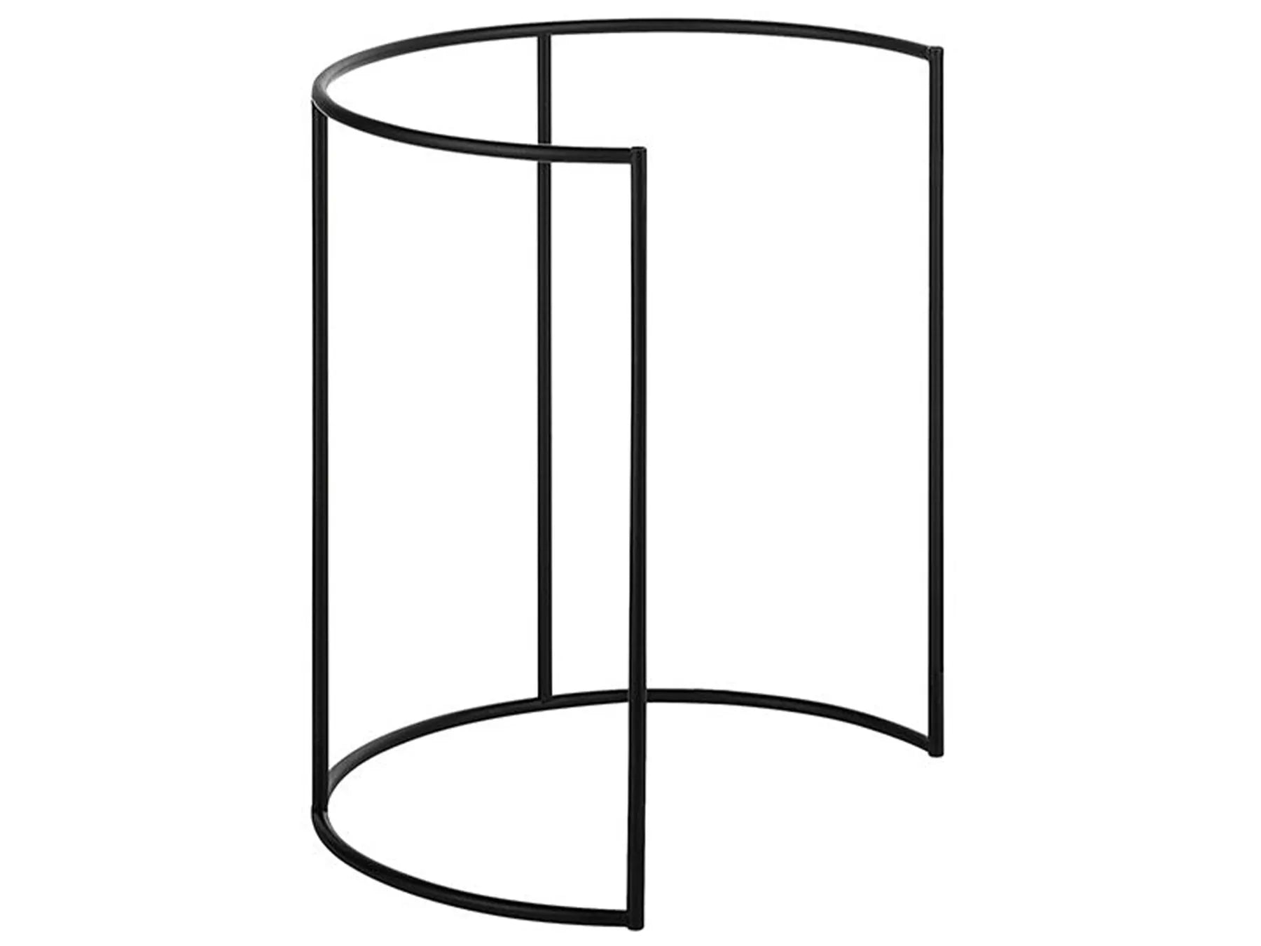 Set of 2 Side Tables TWINS Metal Black